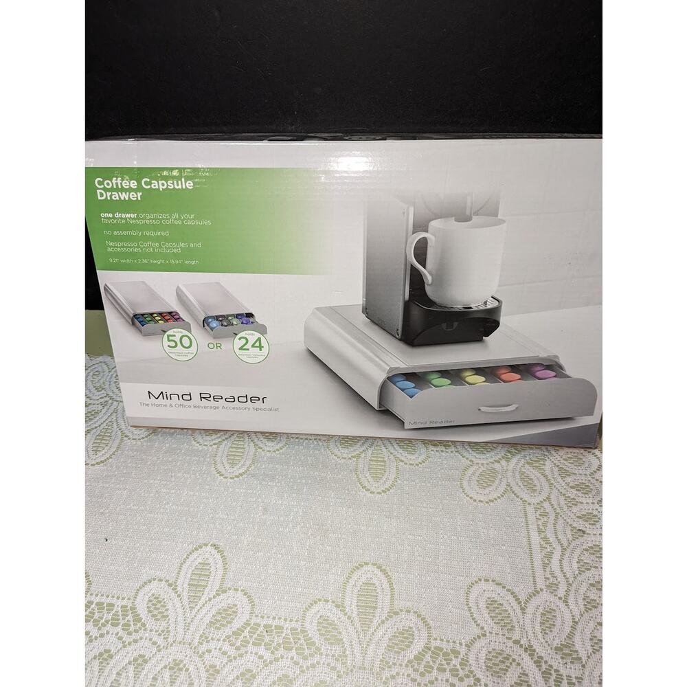 Mind Reader Nespresso Coffee Capsule Rectangular One Drawer Storage Organizer
